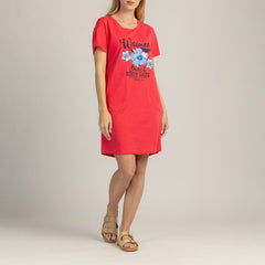ДАМСКА РОКЛЯ С КЪС РЪКАВ 100% ПАМУК - TROPICA