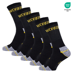 WORKDRY™ – РАБОТНИ ЧОРАПИ 5 В 1 СЪС СЕРТИФИКАТ OEKO‑TEX (5 КОС В КОМПЛЕТУ) - 1,38 € ЗА БР