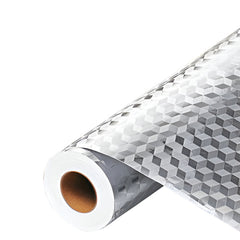 GLOSSHIELD™ - Мазноустойчиво алуминиево самозалепващо фолио за кухня, 61 × 300 см