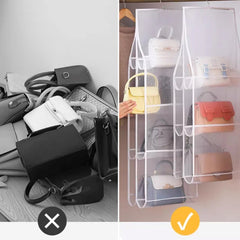 BAGNEST™ - Висящ органайзер за чанти с 8 прозрачни джоба и въртяща се кука