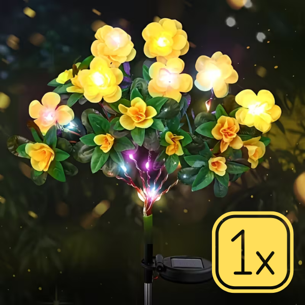 FLORABRIGHT™ – СОЛАРНА ГРАДИНСКА ЛАМПА ВЪВ ФОРМА НА ЦВЕТЕ