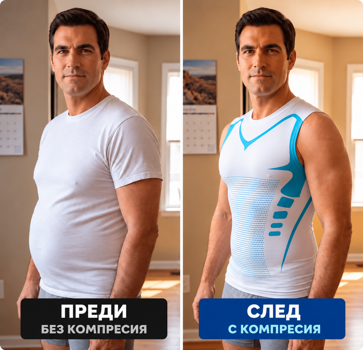 ShapeFlex™ – компресионен потник за оформяне на мъжката фигура