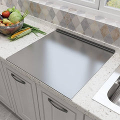 STEELVA™ - Дъска за рязане от неръждаема стомана 30×30 см с неплъзгащо се дъно