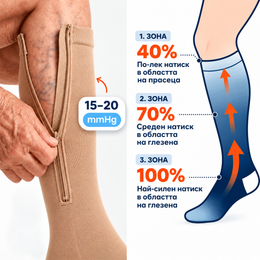 VenoFlex™ – Компресионни чорапи с цип